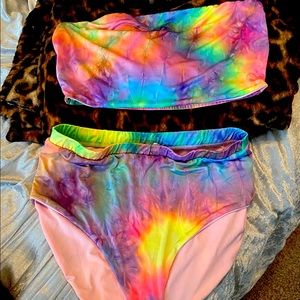 Tie Dye Swim 2 Piece High waisted